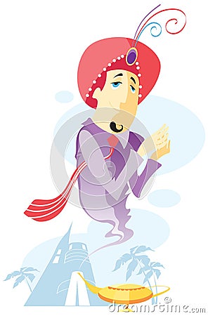 Genie-clerk Vector Illustration