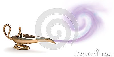 Genie lamp Stock Photo