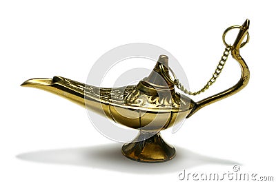 Genie lamp Stock Photo