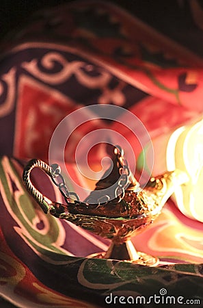 Genie Lamp Stock Photo