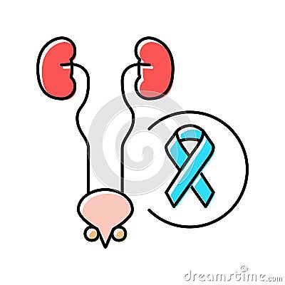 genitourinary system disease color icon vector illustration Vector Illustration
