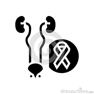 genitourinary system disease glyph icon vector illustration Vector Illustration