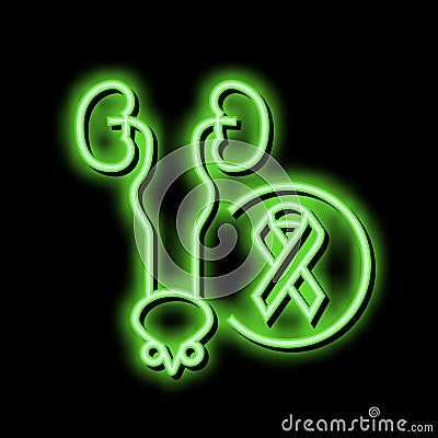 genitourinary system disease neon glow icon illustration Vector Illustration