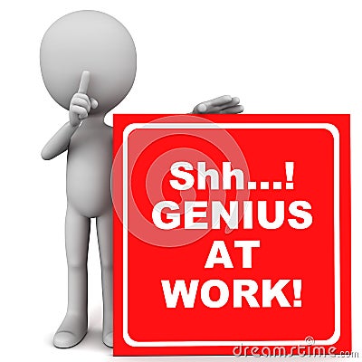 Genius at work Stock Photo