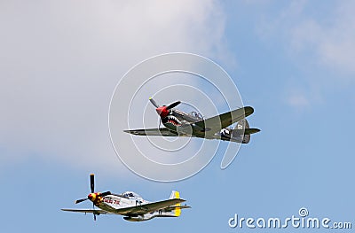 WWII legendary fighter airplanes Editorial Stock Photo