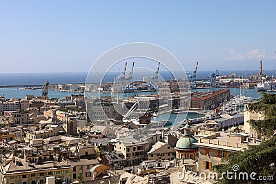 View from Spianata di Castelletto Genova Editorial Stock Photo