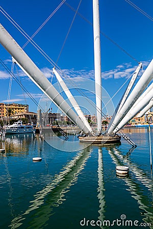 Genoa, Italy - View of the Ancient port Editorial Stock Photo