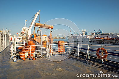 Genoa port in agoust 2013 Editorial Stock Photo
