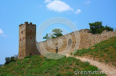 Genoese fortress in the town of Feodosia, Ukraine Stock Photo