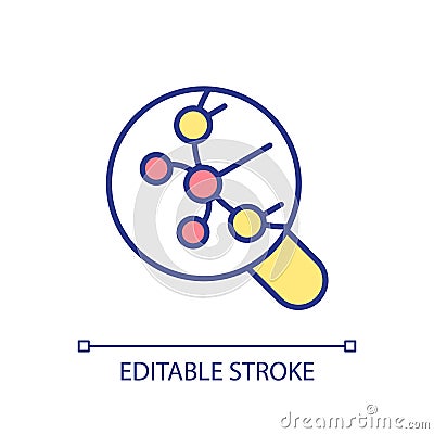 Genome structure research RGB color icon Vector Illustration