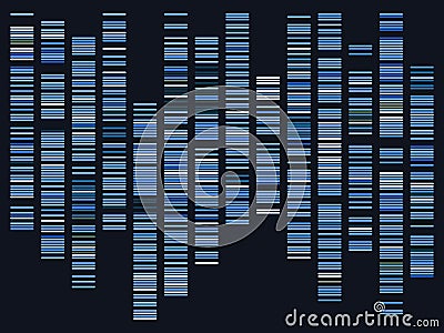 Genomic data visualization Vector Illustration