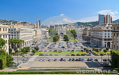 Genova - Piazza della Vittoria Stock Photo