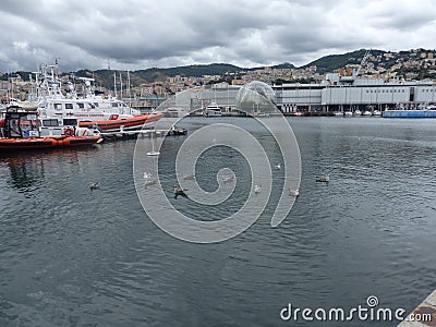 Genova Port Editorial Stock Photo