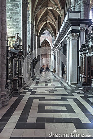 The decoration of the Cathedral of Saint Bavo Editorial Stock Photo