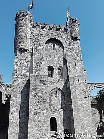 Gent Castle, Flanders, Belgium Stock Photo