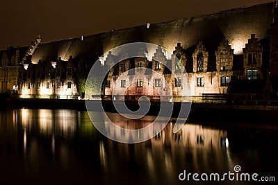 Gent By Night Stock Photo