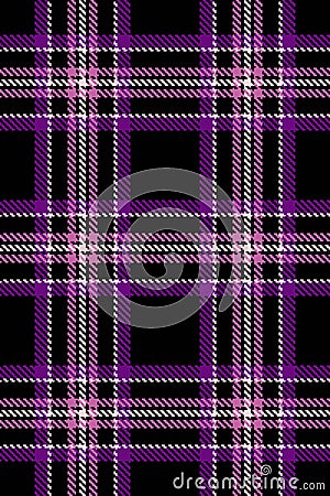 Gentle background texture textile, regular pattern check tartan. Repeatable patterns plaid fabric vector seamless in black and Vector Illustration