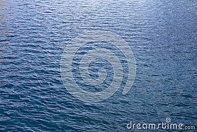 Gentle Blue Ocean Water Waves Stock Photo