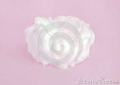 Gentle cosmetic white cream on pastel pink background Stock Photo