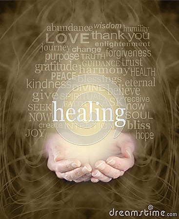 Gentle Healing Words Stock Photo