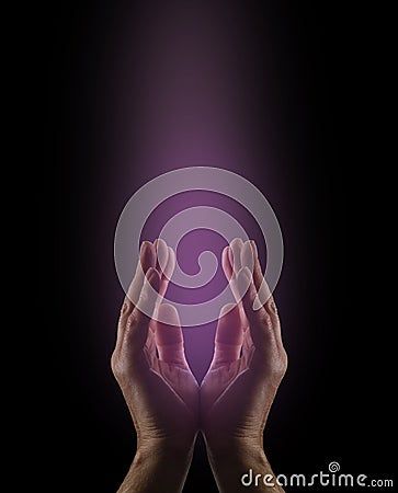 Gentle Magenta Healing Energy Stock Photo