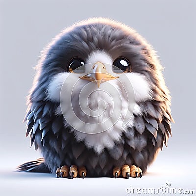 Gentle Majesty: An Adorable Eagle Stock Photo