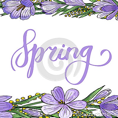 Gentle spring banner Vector Illustration