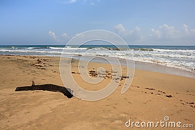 Gentle Waves on a Caribbean Beach in Costa Rica Stock Photo
