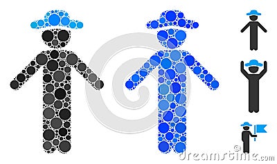 Gentleman Apology Mosaic Icon of Spheric Items Stock Photo