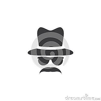 Gentleman hat and mustache Vector Illustration