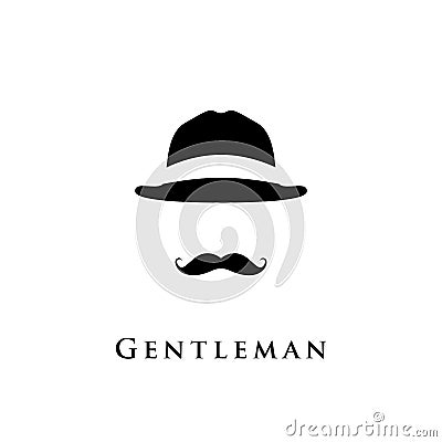 Gentlemen sign. Vector Illustration