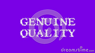 Genuine Quality cloud text effect violet isolated background Stock Photo