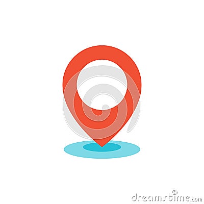 Geo location pin icon flat Vector Illustration