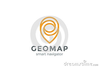 Geo Map Point Location Logo Pin City locator Gps Vector Illustration