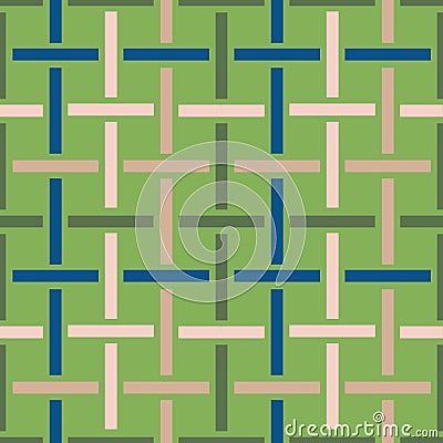 Crosshatch vector seamless pattern, wicker motif Vector Illustration