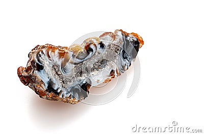 Geode agate on white background Stock Photo