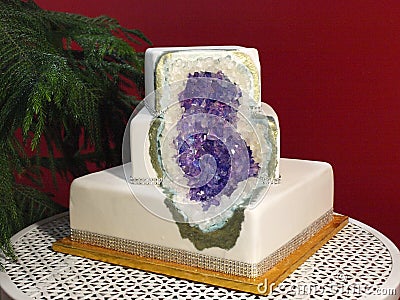 Geode Cake Stock Photo