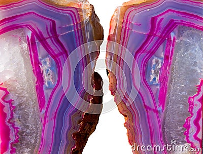 Geode Crystals (Pink & Blue) Stock Photo