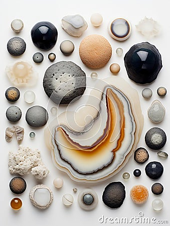 Geode and Rock Layout Stock Photo