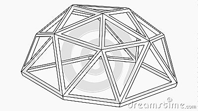 Geodesic dome, architecture and modern structure design vector design Generative AI Vector Illustration