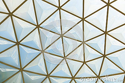 Geodesic dome roof structure Stock Photo