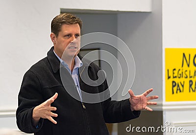 Geoff Diehl Shows Size Editorial Stock Photo