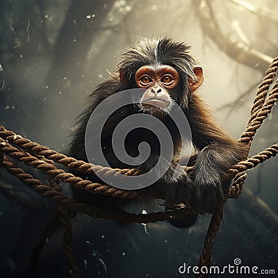 Geoffroy s Spider Monkey known as Cartoon Illustration