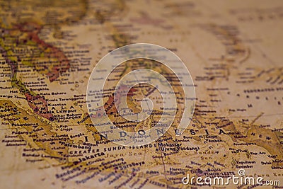 Geographic map of the world Stock Photo