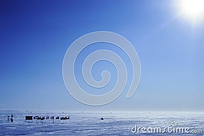 The Geographic South Pole Stock Photo