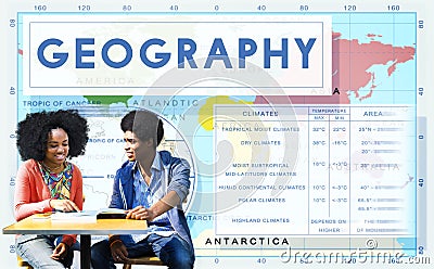 Geography Map World Climate Details Concept Stock Photo