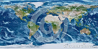 Geography world map. Modified toned with city lights Stock Photo