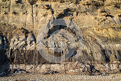 Geological detail image mesozoic rock landscape close up Stock Photo