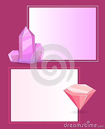 Geological Natural Resources Place for Text Frame Vector Illustration