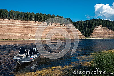 The geological outcrop Opoki, a beautiful natural monuments Editorial Stock Photo